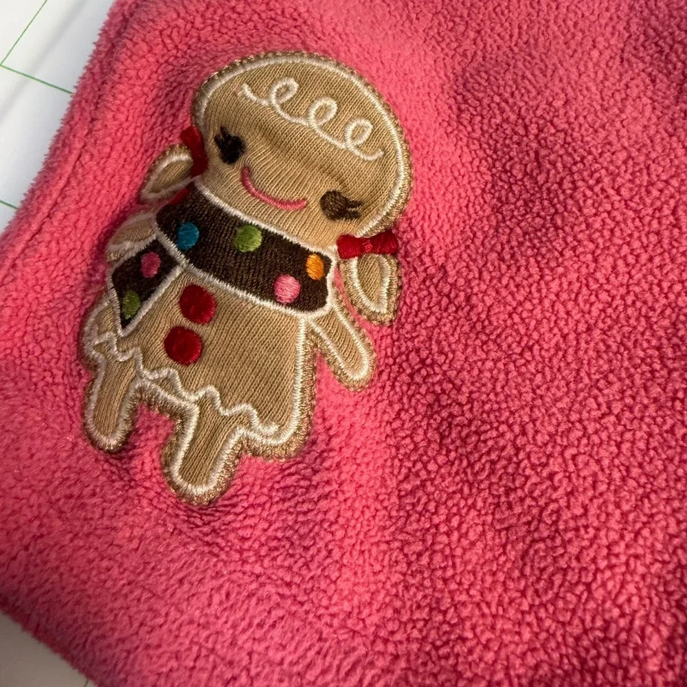 Y2K Gymboree 2013 Gingerbread Fleece PJ Sleeper set 2 pieces Christmas 3T Girl